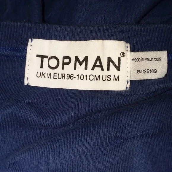 Topman Blue Waves Long Sleeve Shirt - Picture 5 of 5